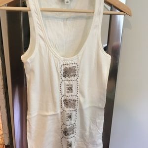 Tank top with beaded details